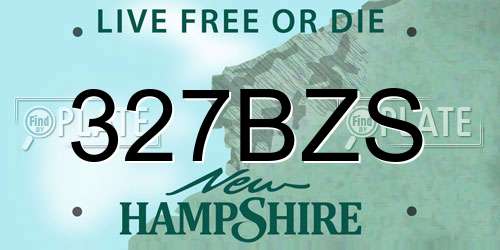 327BZS New Hampshire License Plate