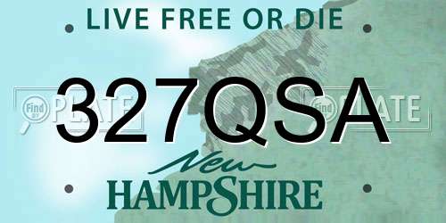 327QSA New Hampshire License Plate