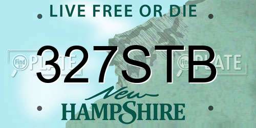 327STB New Hampshire License Plate