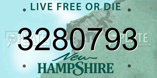 3280793 New Hampshire License Plate