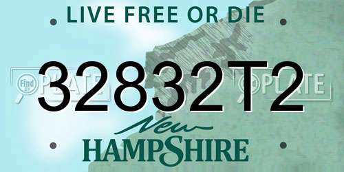 32832T2 New Hampshire License Plate
