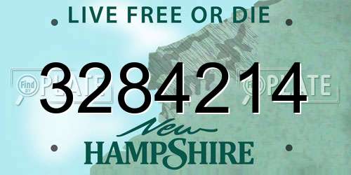 3284214 New Hampshire License Plate