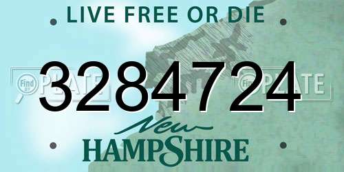 3284724 New Hampshire License Plate