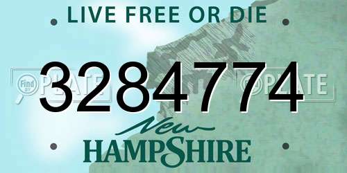3284774 New Hampshire License Plate