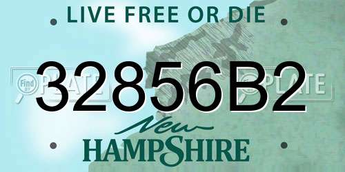 32856B2 New Hampshire License Plate
