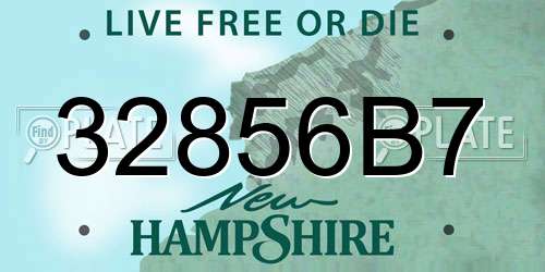 32856B7 New Hampshire License Plate