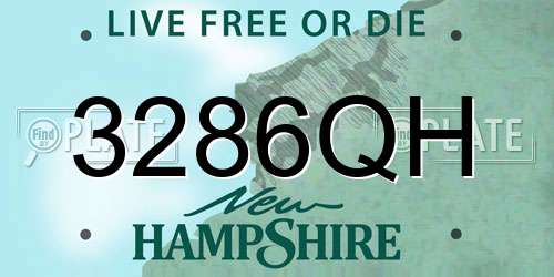 3286QH New Hampshire License Plate