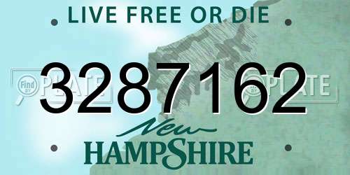 3287162 New Hampshire License Plate