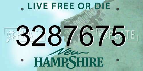 3287675 New Hampshire License Plate