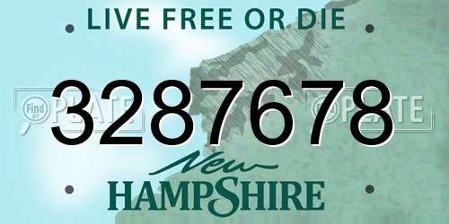 3287678 New Hampshire License Plate