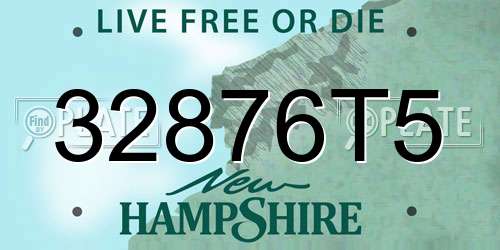 32876T5 New Hampshire License Plate