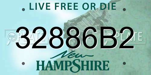 32886B2 New Hampshire License Plate