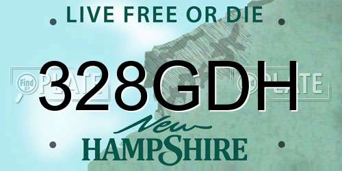 328GDH New Hampshire License Plate