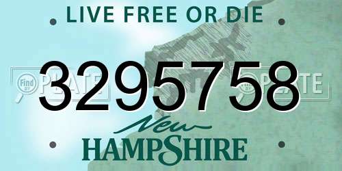 3295758 New Hampshire License Plate