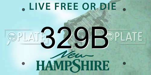 329B New Hampshire License Plate