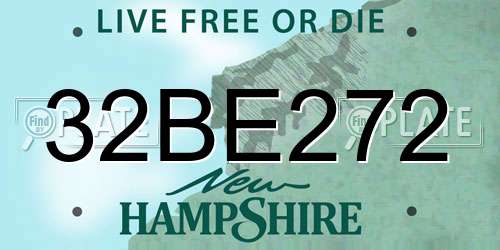 32BE272 New Hampshire License Plate
