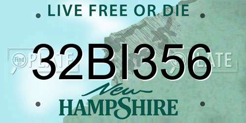 32BI356 New Hampshire License Plate