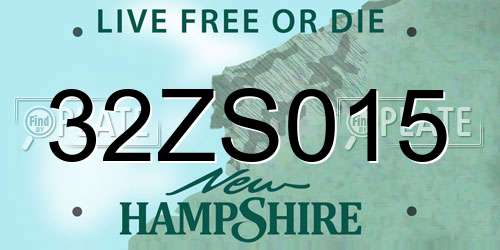 32ZS015 New Hampshire License Plate