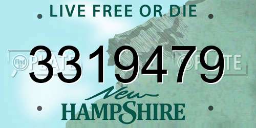 3319479 New Hampshire License Plate