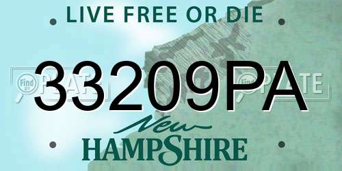 33209PA New Hampshire License Plate