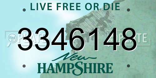 3346148 New Hampshire License Plate