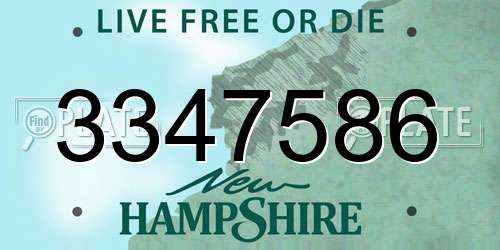 3347586 New Hampshire License Plate