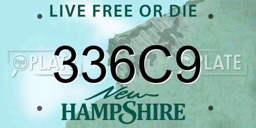 336C9 New Hampshire License Plate