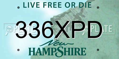 336XPD New Hampshire License Plate