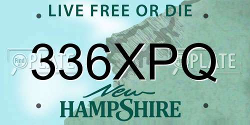 336XPQ New Hampshire License Plate