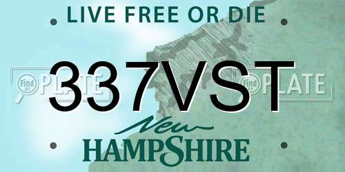 337VST New Hampshire License Plate