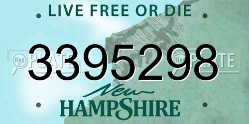 3395298 New Hampshire License Plate