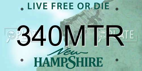 340MTR New Hampshire License Plate
