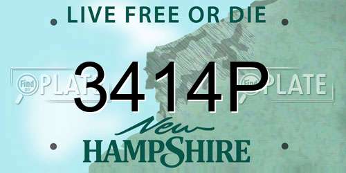 3414P New Hampshire License Plate