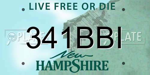 341BBI New Hampshire License Plate