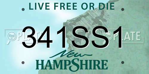 341SS1 New Hampshire License Plate