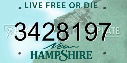 3428197 New Hampshire License Plate