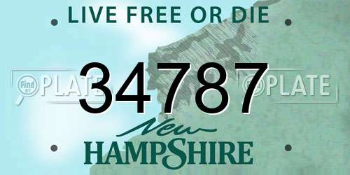 34787 New Hampshire License Plate