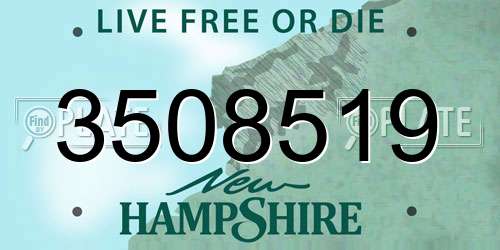 3508519 New Hampshire License Plate