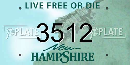 3512 New Hampshire License Plate