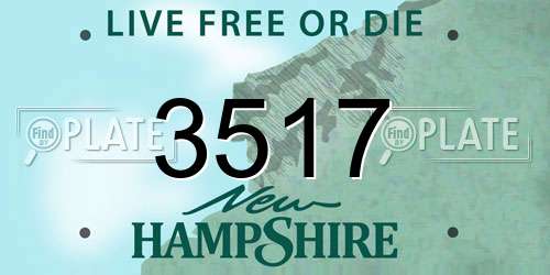 3517 New Hampshire License Plate