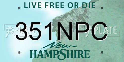 351NPC New Hampshire License Plate