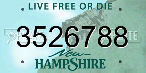 3526788 New Hampshire License Plate