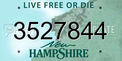 3527844 New Hampshire License Plate