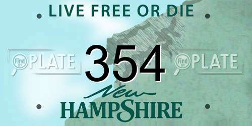 354 New Hampshire License Plate