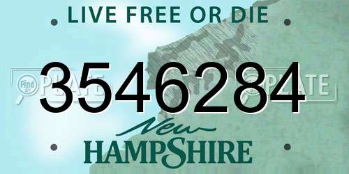 3546284 New Hampshire License Plate