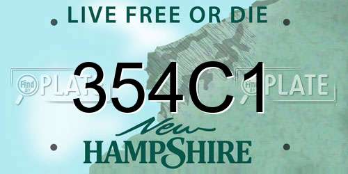 354C1 New Hampshire License Plate