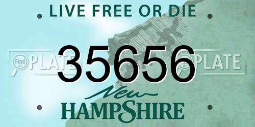 35656 New Hampshire License Plate