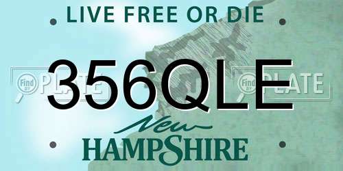 356QLE New Hampshire License Plate