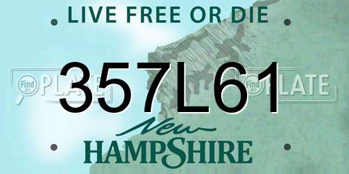 357L61 New Hampshire License Plate
