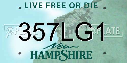 357LG1 New Hampshire License Plate